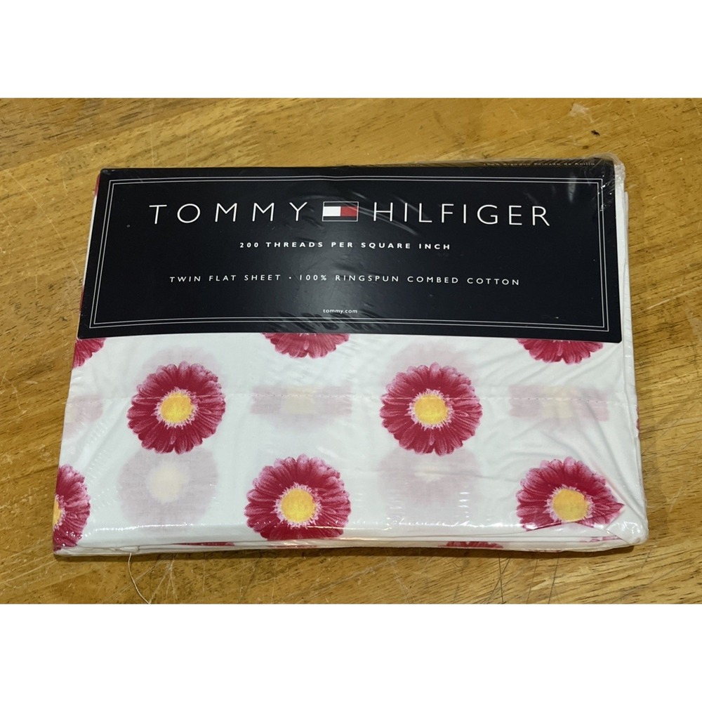 Tommy Hilfiger Lafayette Square Daisy‎ Flower 200 Count Twin Flat Sheet 66"x96"